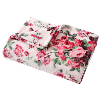 Betsey Johnson Printed Soft Plush Fleece Blankets