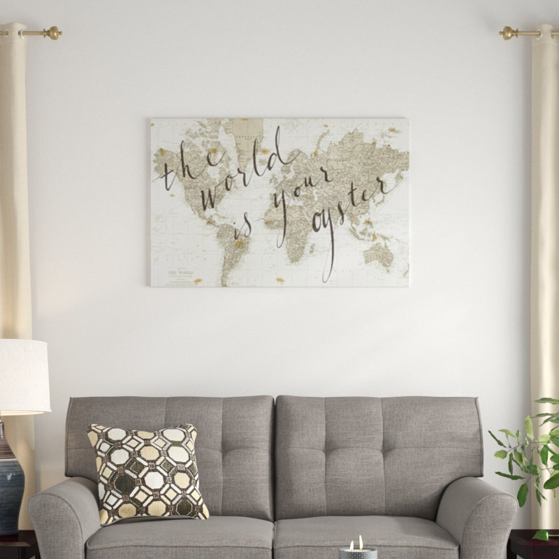 « The World is Your Oyster », impression, H 18 po x l 26 po x P 1,5 po, Toile