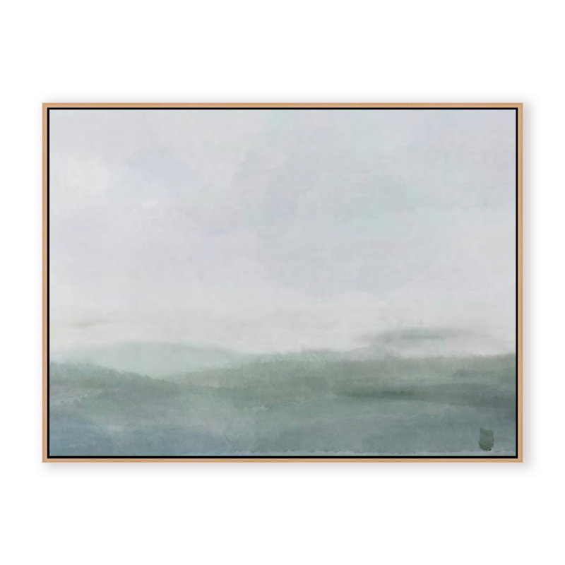 Coastal Retreat Cerulean Serenity, Framed Canvas, Beige, 36" H x 48" W x 2.375" D