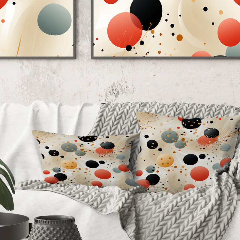 Contemporary Chic Polka Dots Pattern I - Polka Dots Polyester Pillow