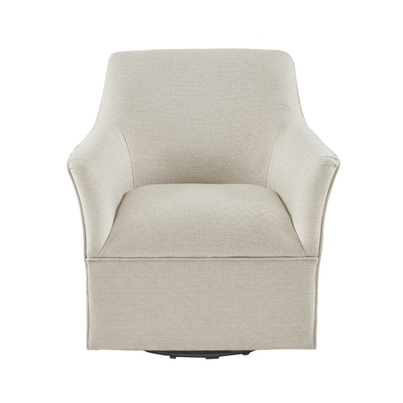 Fauteuil oscillant pivotant Augustine, Crème, crème