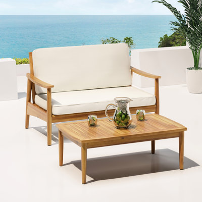 Exotic Wood And Coffee Table For Outdoor Living With Build