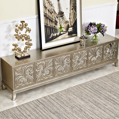 European retro carved style TV cabinet