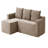 Compression L-Shape Sectional Couch (Camel)