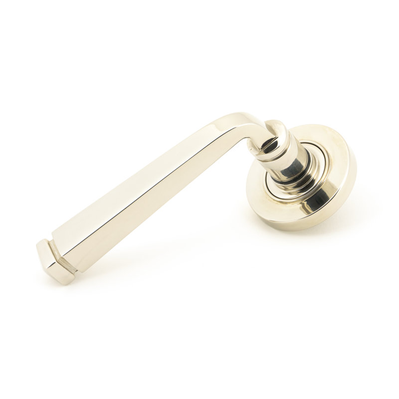 Avon Latch Right Hand Door Handle, Polished Nickel