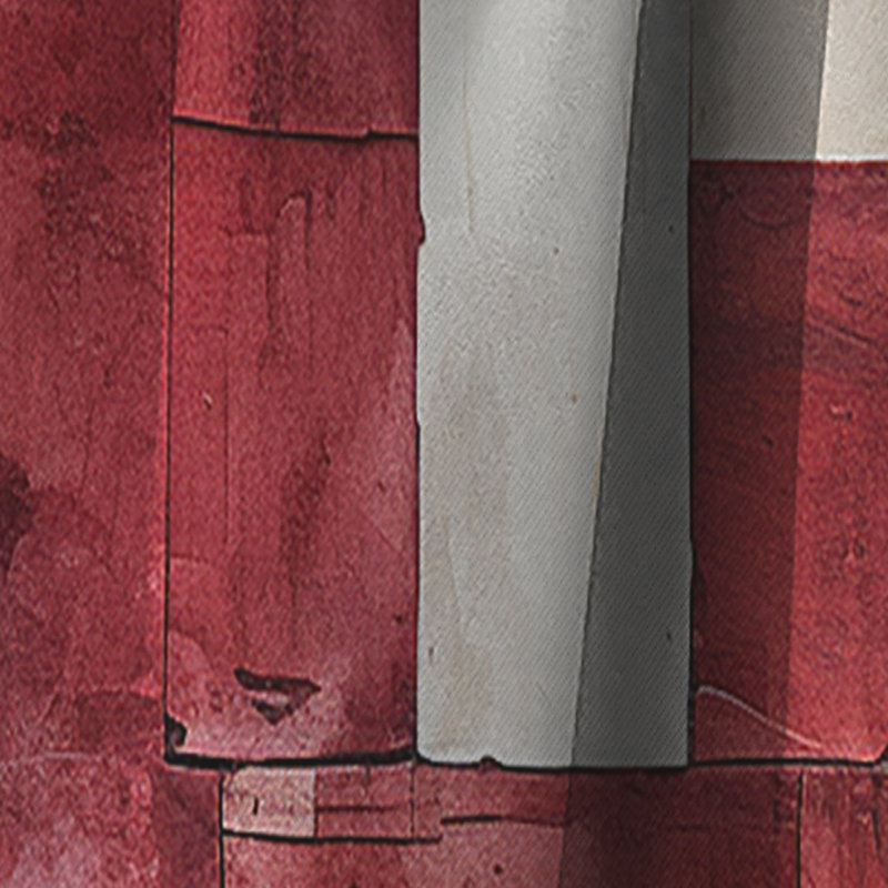 Maroon Mosaics Abstract Shapes - Rideau Shapes - Rideau occultant - 1 panneaux, L 52 po x L 108 po