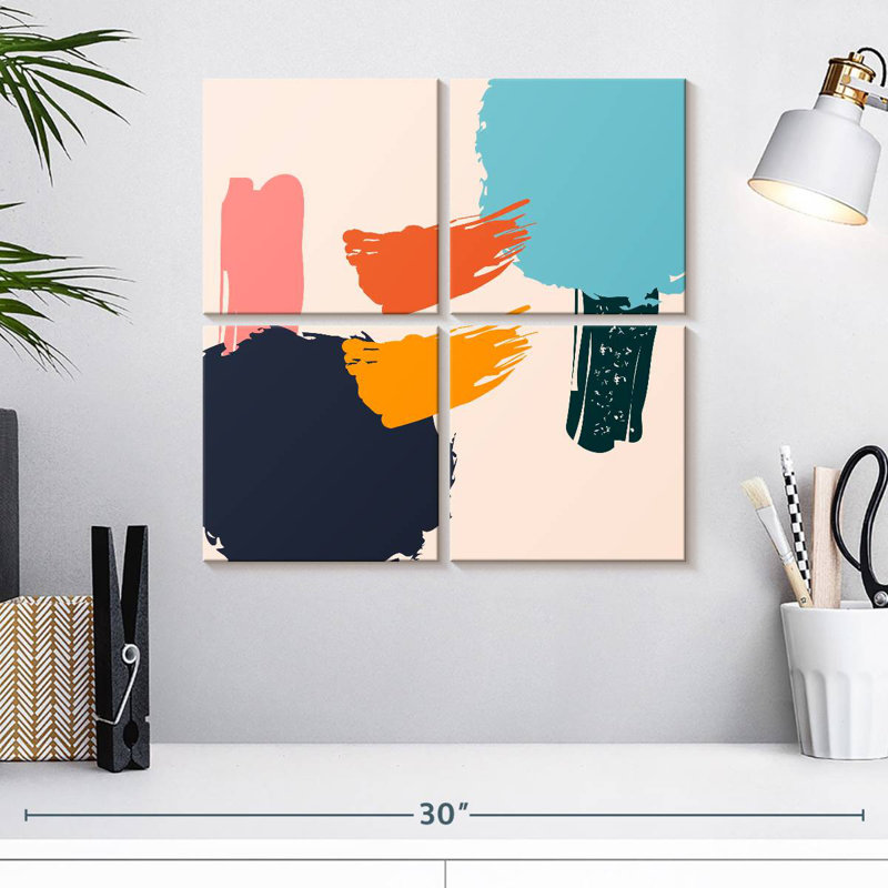 Couleurs abstraites minimalistes, H 18 po x l 18 po