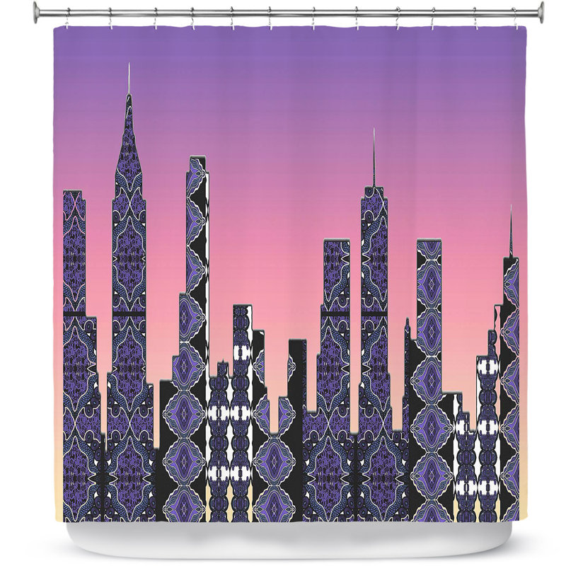 Rideau de douche à simple pantone new york horizon
