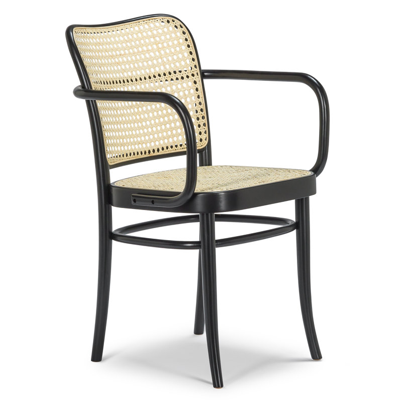Chaise de salle à manger à dossier plein en bois massif Argeniz