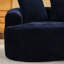 Coussins incurvés en chenille bleue, 3 coussins, aucun assemblage requis, mousse à mémoire de forme pour un confort optimal, idéal pour les réunions de famille.