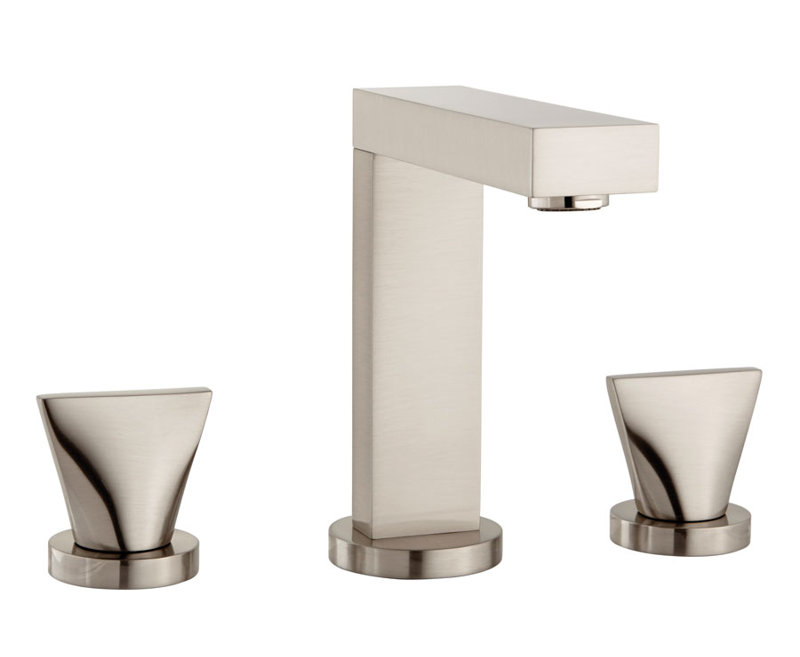 Widespread Faucet Bathroom Faucet with Drain, Brushed Nickel