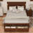 Queen Size Bed With Tall-Panel Headboard & Footboard, 2 Storage Drawers, Built-In LED Lights, USB Charging Station, Pinewood Bed With Strengthened Bed Frame,Walnut-465450650-465450652