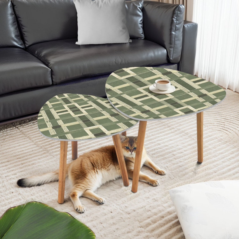 Ensemble de 2 tables basses gigognes Triangle