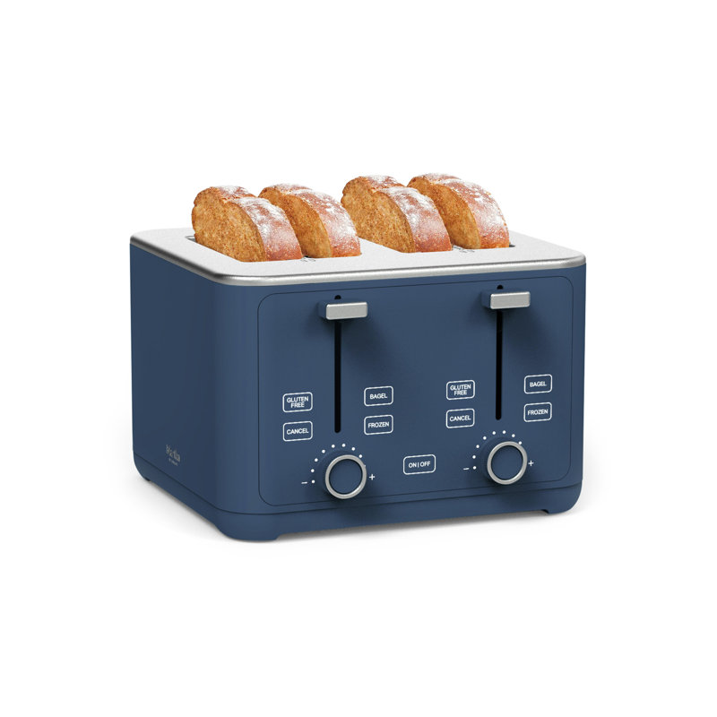 Martha Stewart 4 Slice Classic Toaster, Linen, Indigo