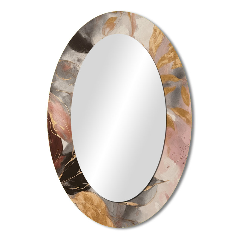 Élixir or doré - miroir mural ovale doré, 36 po x 24 po