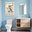 Bain et lessive renard lisant un journal sur la toilette-89392302