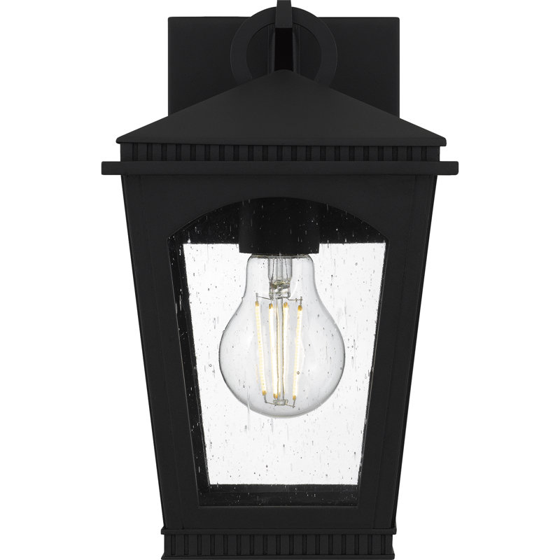 Huck 1-Light Earth Black Outdoor Wall Lantern, 10.5" H x 6.25" W x 7" D