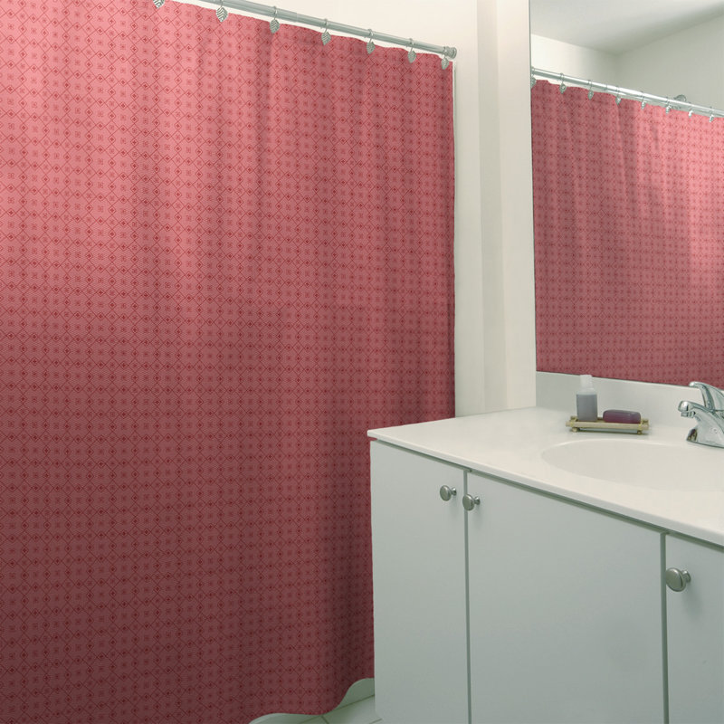 Rideau de douche simple Katelyn Elizabeth, Rouge