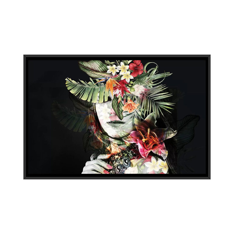 Printemps I - par Tatiana Amrein, impression, Toile avec cadre noir, Aucun mat, H 32 po x l 48 po x 1,5 po