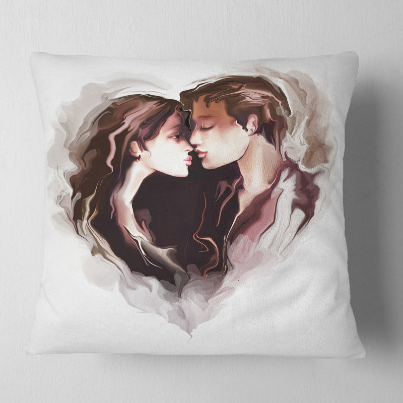 Coussin paysage amoureux, 18 po x 18 po, Carré