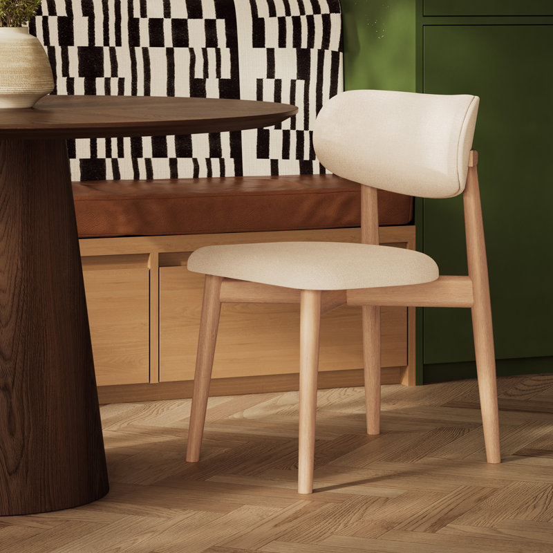 Modern Brazilian Burdon 47" Pedestal Dining Table, Nogueira