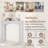  43.28" Fireplace Mantel, Freestanding Fireplace Surround With Leg For Electric Fireplaces, Mdf Mantel Surround With Shelf For Living Room With Decorative Pattern, Anti-Tipping & Waterproof