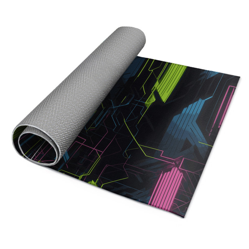 Glitch Pulse Indoor And Outdoor Area Rug, Rectangle 2' x 3'