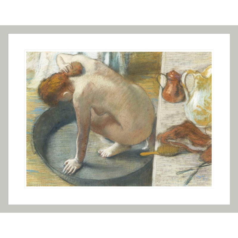 «Le Tub» par Edgar Degas - estampe numérique encadrée, 23.19" H x 29.5" W