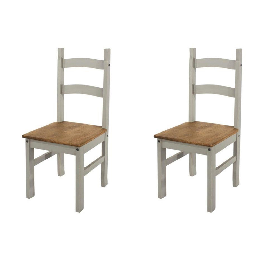 45cm H Solid Wood Ladder Back Parsons Chair
