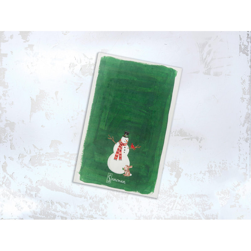 Snowman Alphabet Printed Kitchen Towel