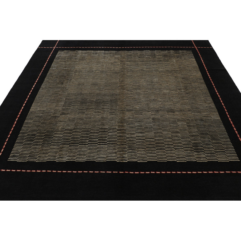 Rug & Kilim’S Art Deco Style Square Rug With Beige-Brown Geometric Patterns