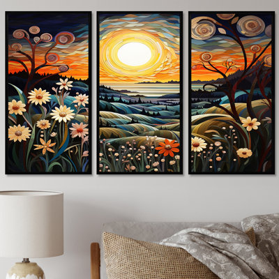 Ornella - ensemble d'art mural abstrait paysage