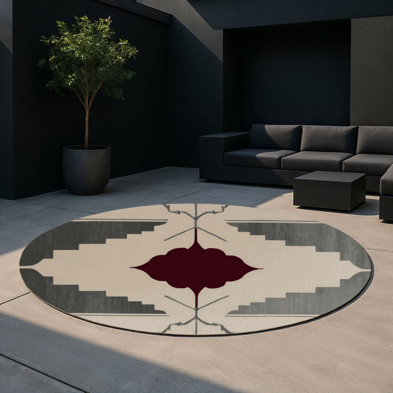 Quantum Threads Indoor And Outdoor Area Rug, Round 5'