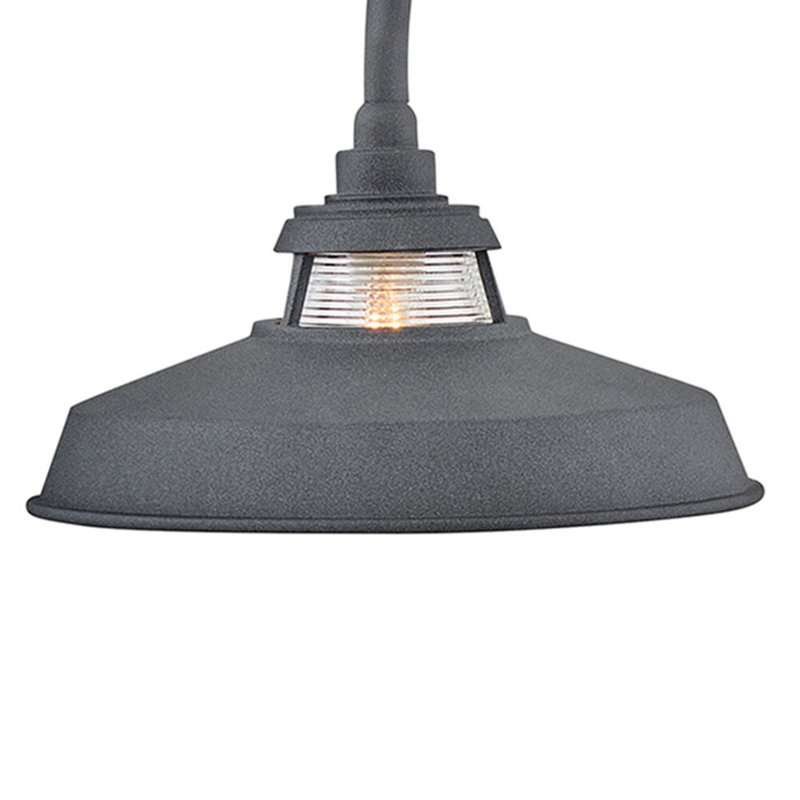 Troyer 1 - Light Pier Mount Lantern, Aged Zinc