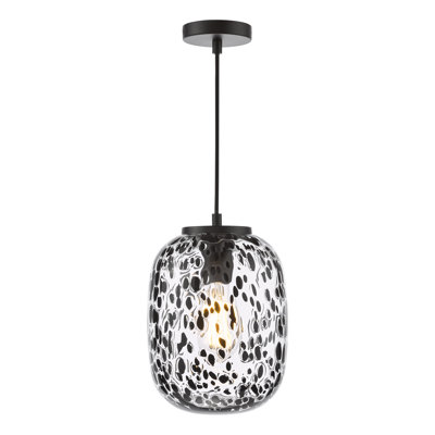 1 - Light Black Glass Pendant