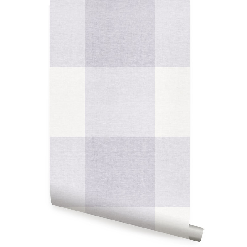 Panneau de papier peint à carreaux Marquett, L 2 pi x H 18 pi, Lilas