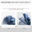 Chaise de lit pliante réglable, 2 coussins, L 40,25 po, bleu, convertible au sol avec