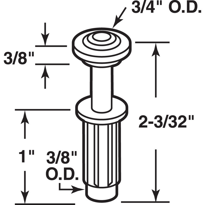 Bi-Fold Door Top Guide Wheel, Nylon (2 Pack)