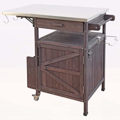 Chariot de cuisine roulant avec fonctions avancées pour la pelouse et le jardin
