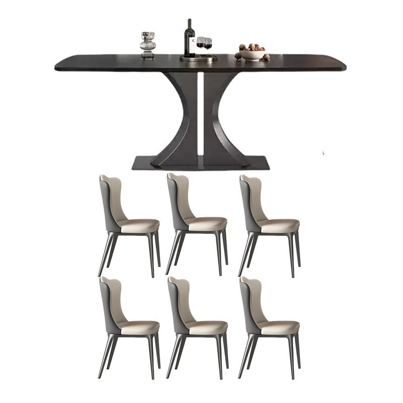 Ensemble de table rectangulaire Simple Black Rock, H 29,52 po x L 78,74 po x l 39,37 po