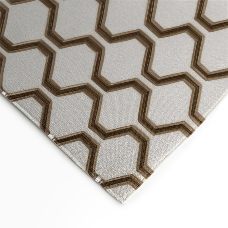 Tapis intérieur et extérieur beige Trellis, Rectangle 9 pi x 12 pi