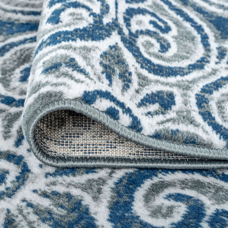 Tapis bleu Alani, Rond 5 pi 3 po