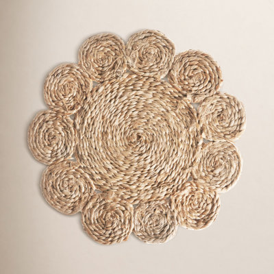 Patrice Handmade Jute Geometric Round 15" Placemat