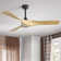 52 Inch Modern Ceiling Fan With 3 ABS Blades Remote Control Reversible DC Motor Without Light For Living Room