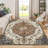 Vintage Machine Washable Bedroom Rug, Non-Slip Non-Shedding Low-Pile Dining Room Rug, Soft Rug for Living Room-1623416575
