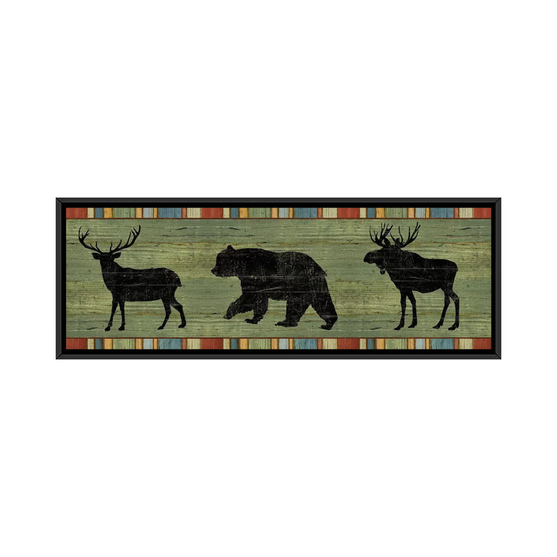 Lake Lodge, impression sur toile tendue, H 20 po x l 60 po x P 1,5 po, Toile avec cadre noir