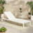 Comfortable Ventilated Mesh Chaise Lounge With Stable Aluminum Construction - White Adjustable Frame And Wheels