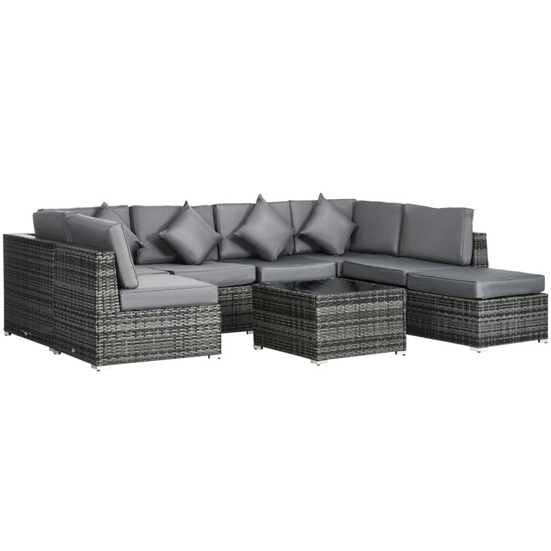 Zoticus Metal 6 - Person Seating Group with Cushions