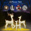 Ensemble 3 pièces de famille de cerfs avec affichage à DEL-88881442