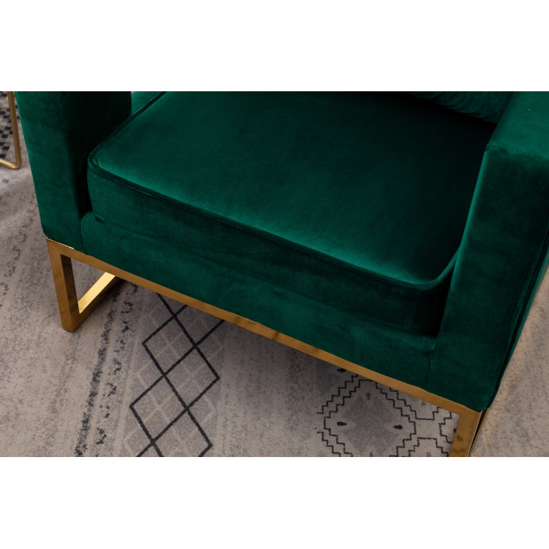 Fauteuil d'appoint rembourré Lenola, Bleu